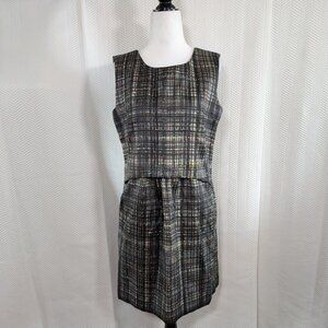 MILLY Confetti Check Laura Dress Sheath Cocktail Size 8